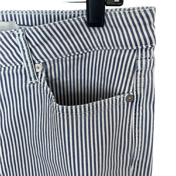 Vineyard Vines Railroad Stripe High Rise Kick Flare Raw Hem Jamie Jeans Size 30 - Picture 6 of 11